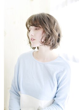 シュシュット(chouchoute) 韓国ボブレイヤーロンググレーベージュ黒髪質改善前髪パーマ/207