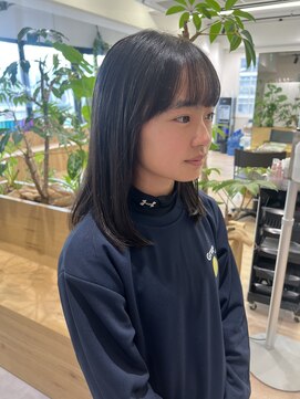 オーシャン(Ocean) 【OceanHair&Life田中愛梨】中高生切りっぱなしロング