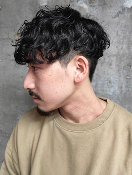 アルフレッド 平針店(alfRed) スペインカールツーブロックツイストスパイラルパーマ黒髪束感