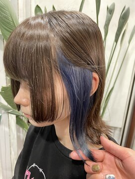 アン ブリーチ 大宮駅東口店(UN BLEACH) 【インナーカラー♪♪】ネイビーブルー♪♪