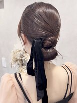 ハイバレーヘアーメゾン(HIGH VALLEY HAIRMAISON) シニヨンアレンジお呼ばれヘアセットロングアレンジ岡山南中央町