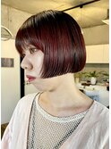[hygea]チェリーレッド　大人ミニボブ[薬院/警固]