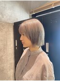 【yua/藤沢】ハイトーンボブ/切りっぱなしボブ/シルバーホワイト