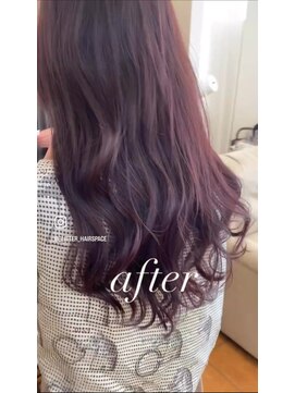 グリッター (Glitter) 30代40代50代60代☆ロングスタイル×カシスレッド