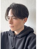 ラフなセンターパート