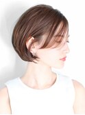 ショート・ボブ/面長/前髪なし/絶壁解消/30代/40代/50代/くびれ
