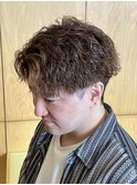 ツイストスパイラルパーマ縦落ちパーマメンズ王道パーマ