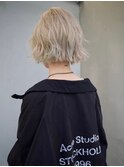 【GEEKS渋谷】ホワイトブロンド/ハイトーンボブ/デザインカラー
