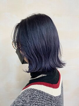 アンククロス 青山店(ANKH CROSS) 絹髪/髪質改善カラー/ブルーアッシュ/ミディアム