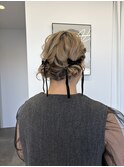 結婚式お呼ばれヘア/ふわふわツインお団子/ヘアセット/西金沢