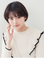 バランス 前橋(Balance) 大人可愛い切りっぱなしひし形レイヤーカットココアブラウン