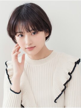 バランス 前橋(Balance) 大人可愛い切りっぱなしひし形レイヤーカットココアブラウン