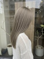 ニコリヘアワークス(nicori hair works) ロング×ハイトーン×ミルクティーベージュ3