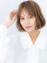 ドクターズ サロン ラブ(Dr's Salon LAB)&nbsp;ミルクティーカラー大人可愛いゆる巻ボブディm古河20代30代40代