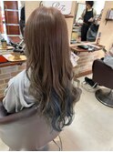 小顔　インナーカラー/ライムグリーン
