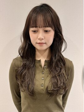 ラミエバイメルト 下北沢(lamie by melt) 韓国ハッシュカットレイヤーオリーブベージュブリーチなしカラー