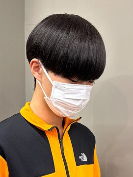 エルマーク(L-MARK) 黒髪マッシュナチュラルマッシュメンズヘア韓国ツーブロック