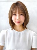 Say.大人ひし形ボブひし形ボブ黒髪ネビージュワンレン小顔表参道