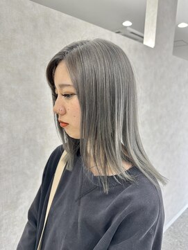 ロエン 西岡崎店(ROEN) #アッシュグレー/デザインカラー/２０代/３０代/艶髪