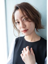 アブレイズ(ABLAZE) 大人かきあげボブ/こなれヘア/外国人風カラー