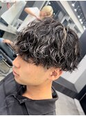 緩め波巻きスパイラルパーマ渋谷ハイライトカラーシャドウパーマ