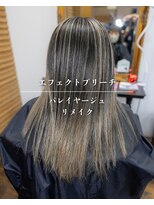 ヘアーメイク ダンス(hair make DANCE) バレイヤージュ　5ヶ月ぶりのリメイク！  ワンブリーチで！