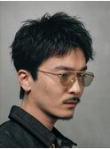 渋谷緩めスパイキーパーマルーズショートメンズショート