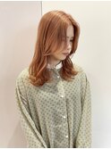 アプリコットオレンジ×ミディアムレイヤー