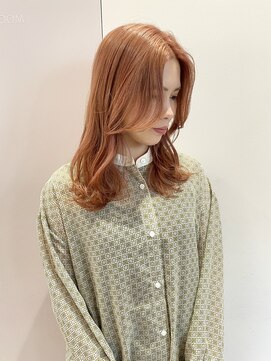 マイル 渋谷(mile) アプリコットオレンジ×ミディアムレイヤー