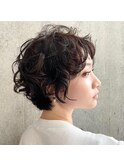 暗髪ショート×ウェーブスタイル/小倉
