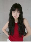 <hyuga> 黒髪ロングのゆるっとニュアンスパーマ