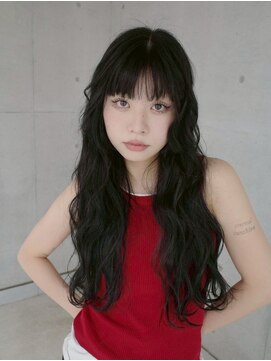 ヘアサロン ガリカ 表参道(hair salon Gallica) <hyuga> 黒髪ロングのゆるっとニュアンスパーマ