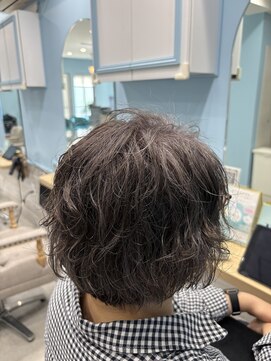 アンフィ 神奈川新町(Anphi) グリース仕上げ☆白髪を活かしたグレージュ&パーマ
