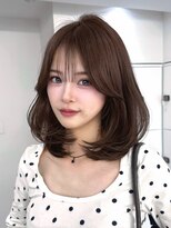 エル バイ アンキシム(elu by AHNKISM) 韓国風顔まわりミディアムレイヤーカット