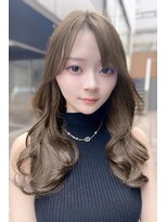 リークフー(Ree cu fuu) 韓国風くびれレイヤーカットハッシュカットミルクティーベージュ