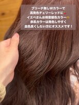 ロックス バイ マグ 松本(rocks BY MAG)&nbsp;10代20代イエベブリーチ無しダブルカラー高発色チェリーレッド