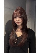 レオニード 表参道(LEONID)&nbsp;ワインレッド レイヤーカット