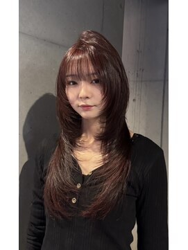 レオニード 表参道(LEONID) ワインレッド レイヤーカット