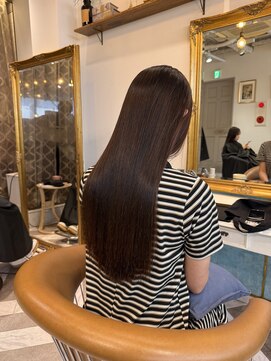 ロンドアベニール 北千住(Lond avenir) ダークパープル/髪質改善/縮毛矯正/オリーブベージュ/北千住