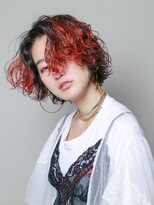 テトヘアー(teto hair)&nbsp;SHORT［レッドオレンジ・グラデーション・パーマ］