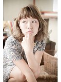 ラフな抜け感可愛いオン眉切りっぱなしボブ【表参道 / 青山】