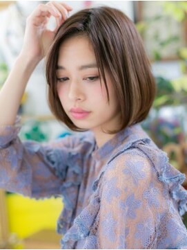 カバーヘアアンドスパ ブリス 浦和(COVER HAIR&SPA bliss) ★ポイントカラーxかきあげ前髪前下がりボブ20代30代40代★7!