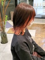 ヘアーアイスカルテット(HAIR ICI QUARTET) 10代20代おすすめインナーカラー　ウルフ　オレンジ