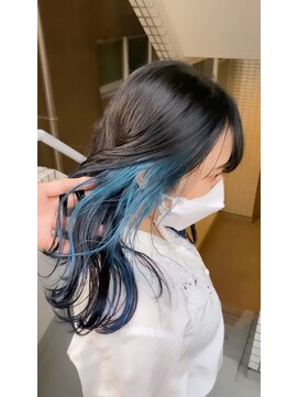 イエナ 渋谷(IENA) インナーカラー シアン