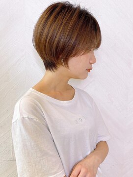 ロンド ストラーダ 心斎橋(Lond strada) ショート×ハイライト白髪ぼかし×マチルダボブ[心斎橋]