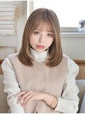 大人可愛い_薄めバング_小顔モテ髪