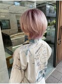 ダブルカラー×ピンクパール【髪質改善】【自由が丘】