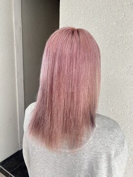 アジールヘア 所沢プロペ通り店(agir hair) ハイトーンピンクブラウン美髪切りっぱなしケア所沢練馬