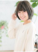 仙台/髪質改善/オリーブベージュ×小顔にオン眉クラシカルボブb