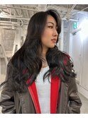 レイヤーカット　黒髪　顔周り【HINA】
